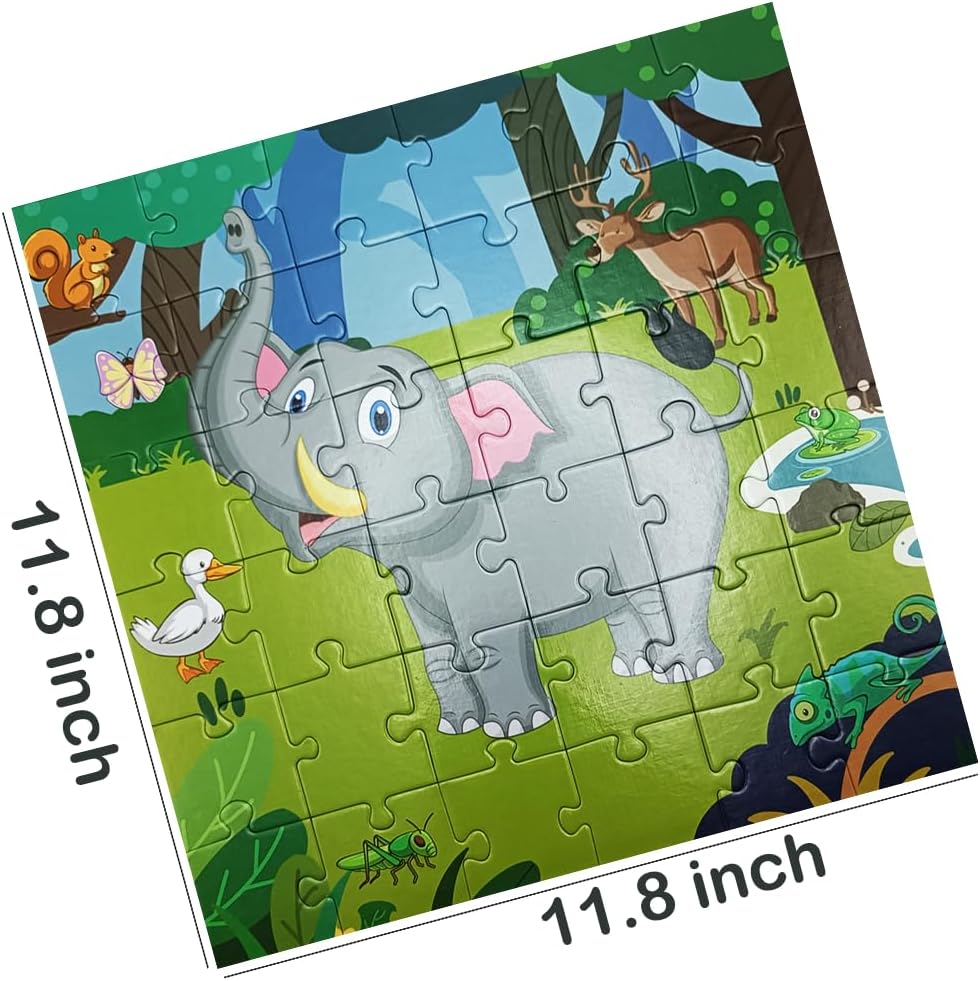Panda Floor Puzzle Animal Jigsaw Large Puzzles 36 Piece Ages 3-6 for Toddler Children Learning Preschool Educational Development Toys (Panda)