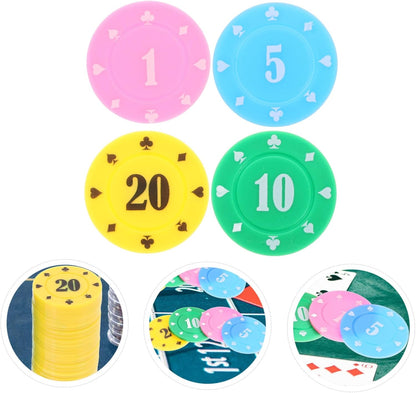 Toddmomy 100pcs Counting Chips for Games Game for Math Counting Sorting Rewards for Boys and Girls Learning Mahjong Poker Chip Props