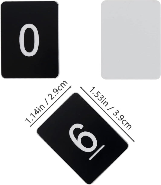 StayMax Rectangle Plastic Numbered Tags Number Disc Number Token (0-25, Blue)