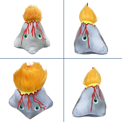 Thunderheads Volcano Plush, Earth Science Plushie with Colorful Lava and Erupting Design, Educational Fact Card STEM, goes Well with Volcano Kit, Geology Gift for Families, Friends and Adventurers