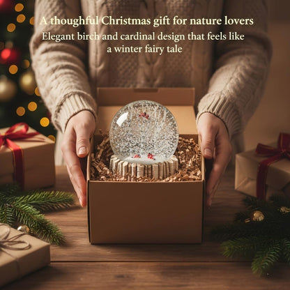 Flamingo Snow Globe for Adults, Christmas Snow Globes for Girls Kids Women, 100MM Glitter Snowglobe Gifts for Valentines Halloween Birthday Table Decor