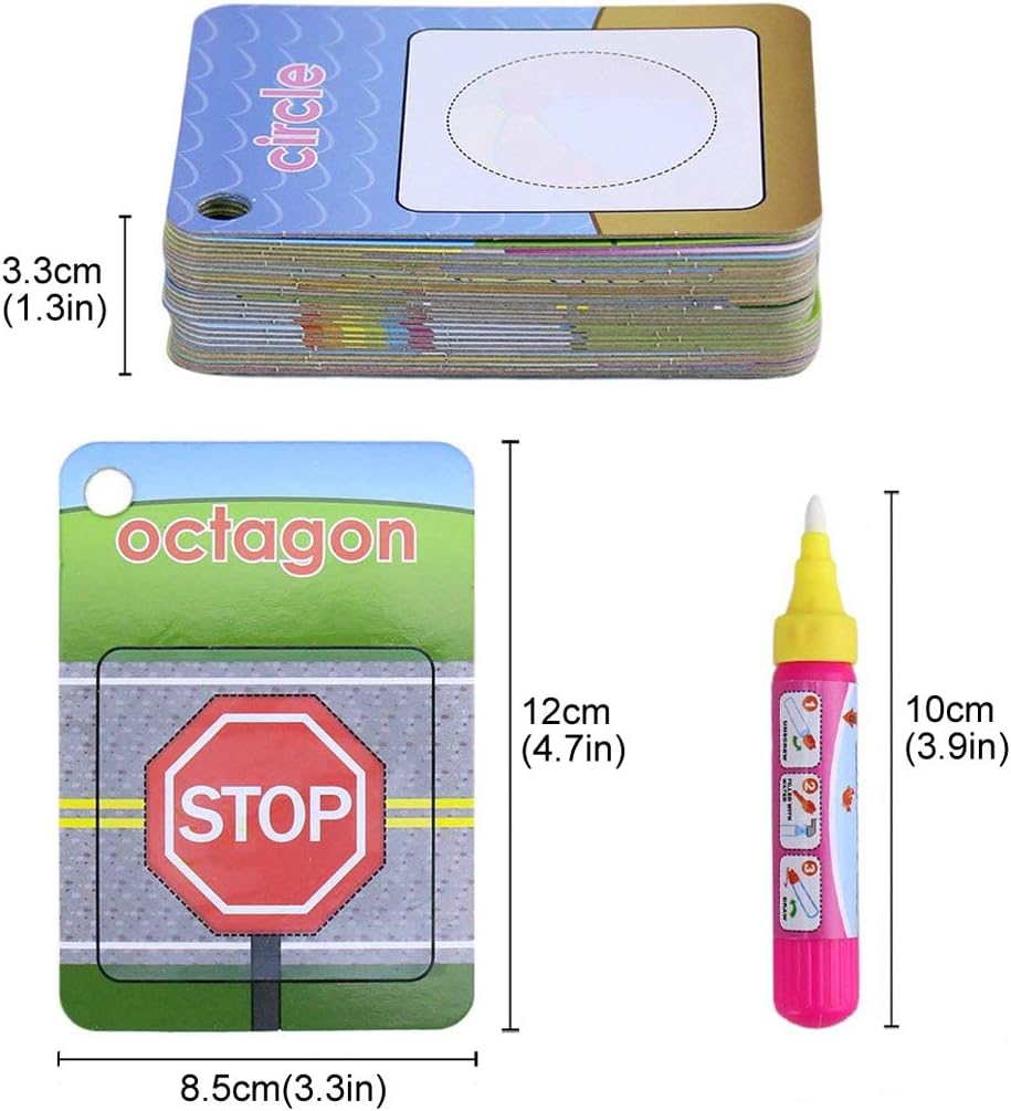 Coolplay A-Z 26 Alphabet Water Cards, Children Drawing Card for Kids Educational Toys for Travel