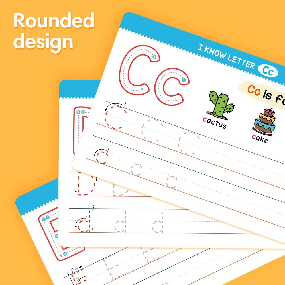 Lachilly 1-100 Double-Side Flashcards - Dry Erase Handwriting Practice Learning Tracing Number Flash Cards - Preschool Pre Kindergarten Educational Resources for Toddlers Age 3-5
