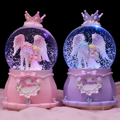 You're My Princess Snowflake Glass Globe, Unicorn Princess Snow Globe with Music, Snow Globe Gift for Girls Daughters Ladies Girlfriends, Automatic Snow Drift (4 * 6.3inch) (Pink)