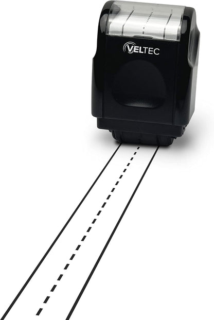 Veltec Dashed Handwriting Lines Practice Roller Stamp for Kids, Parents and Teachers (Black)