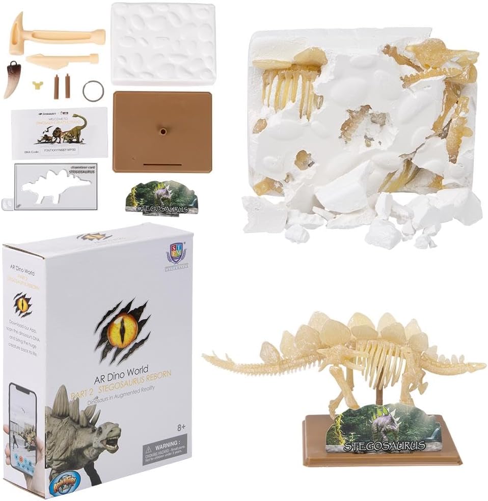 Rhode Island Novelty Augmented Reality Stegosaurus Dinosaur Dig Figure