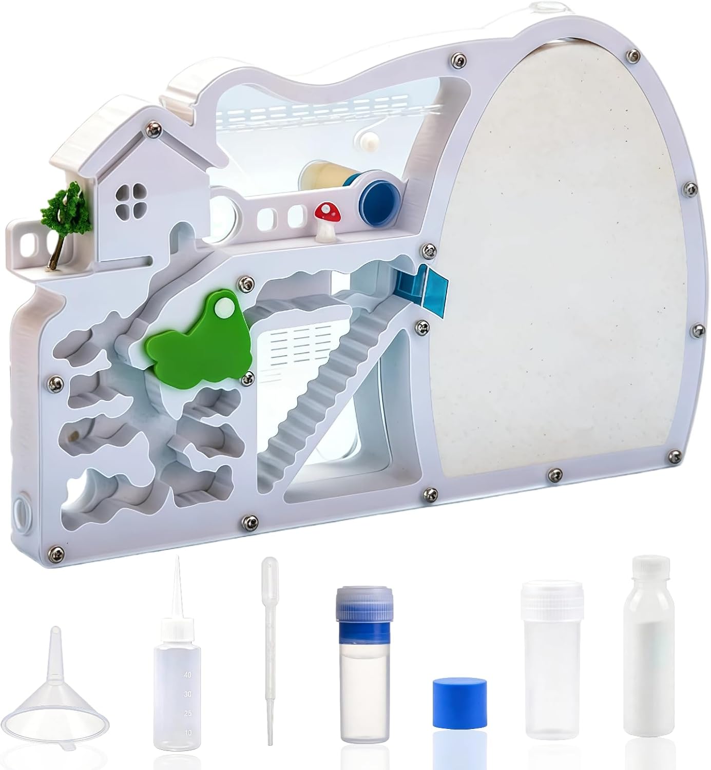 Ant Farming Castle - Ant Habitat Science Learning Kit with Yellow Sand and Tool, Large Viewing Area Ant Colony Observation Kit Educational Science Gifts for Boys, Girls