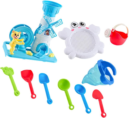 14Pcs Sand Water Play Set for Outdoor Beach Pool Fun with Tools Toddler Beach Bath Toy with Tools