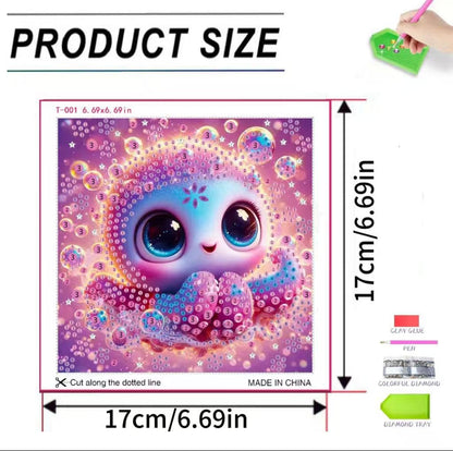 FONYANE Diamond Art for Kids & Girls & Boys,Gem Art Animal Stickers Craft Kit for Kids Ages 4-6-8-10-12,Arts & Crafts for Boys Girls Birthday Party Gift Toy