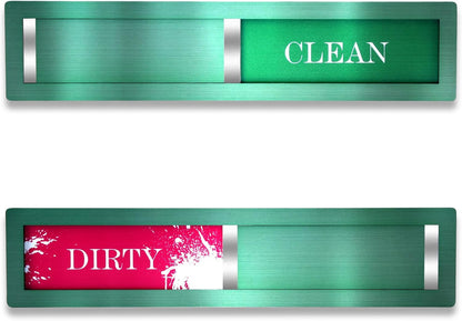 Clean Dirty Magnet for Dishwasher, Premium Stainless Steel, Dirty/Clean Speckled Design, Durable Magnet & Clear Indicators with Extra Tape (Silvery-Gray-01)