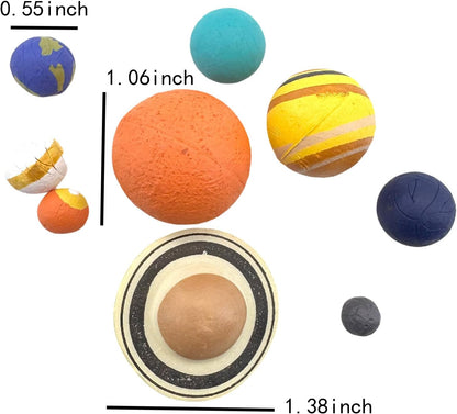 9 Piece Universe Planet Solar System Model Nine Planets Model Solar System Planet Figure Cake Topper Decoration Collection Figure for Astronomy Enthusiast