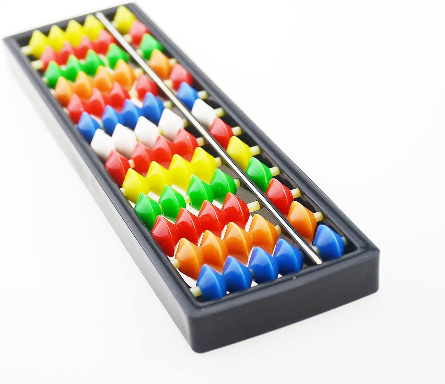 Plastic Colorful Beads Abacus Soroban, 13 Column Chinese Abacus Japanese Soroban Calculator Kid's Counting Tool (Style 1)