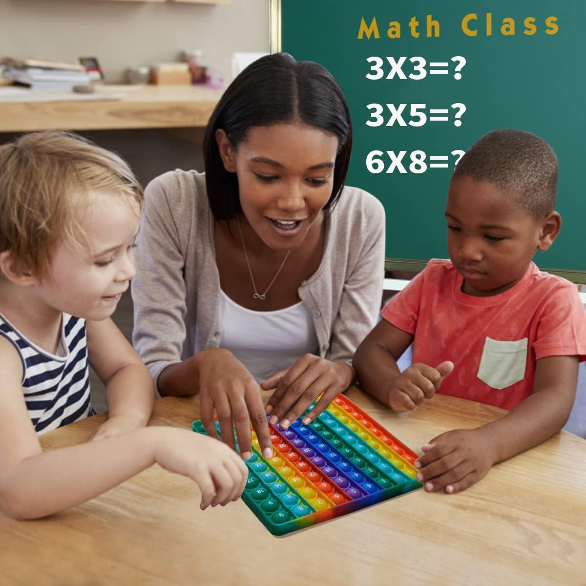 12x12 Multiplication Chart Games for Kids: Fun & Easy Learning! Press & Learn Multiplication Table Toy, STEM Math Skills Practice for Ages 4-12, Home & School Sensory Tool (US Certified Silicone)