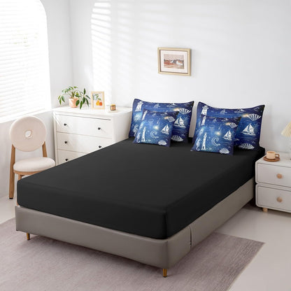 Erosebridal Chemical Equation Bed in a Bag Queen Comforter Set 7 Piece,Chemistry Bedding Sets Science Students Learning Gift Sheet Set with Comforter,Molecular Formula Education Bed Set - Colors B