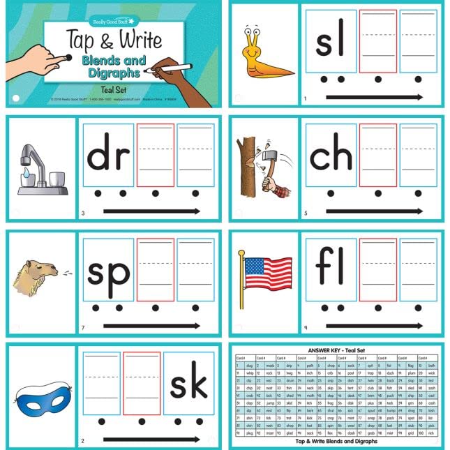 Really Good Stuff Tap and Write CVC Words - 120 Cards