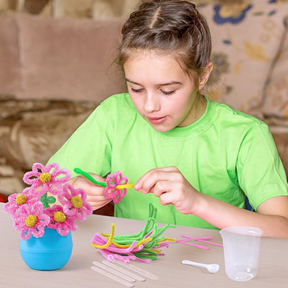 Crystal Flower Growing Kit - Crafts for Girls Ages 6-8 - Create Flowers Crystals Science Experiment Kit - STEM Educational Toys Gifts for 6+