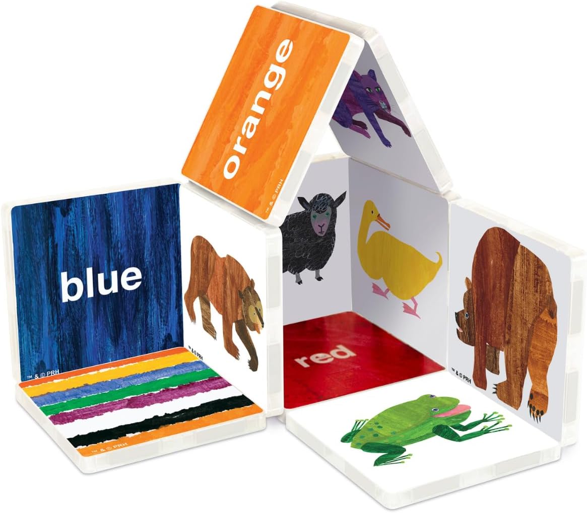 CreateOn Eric Carle Polar Bear with Head to Toe Bonus Set Magnetic Tiles, Building Set for Kids, Magnetic Building Toys for Kids, STEM Toys for Boys and Girls Ages 3+, 24 Piece