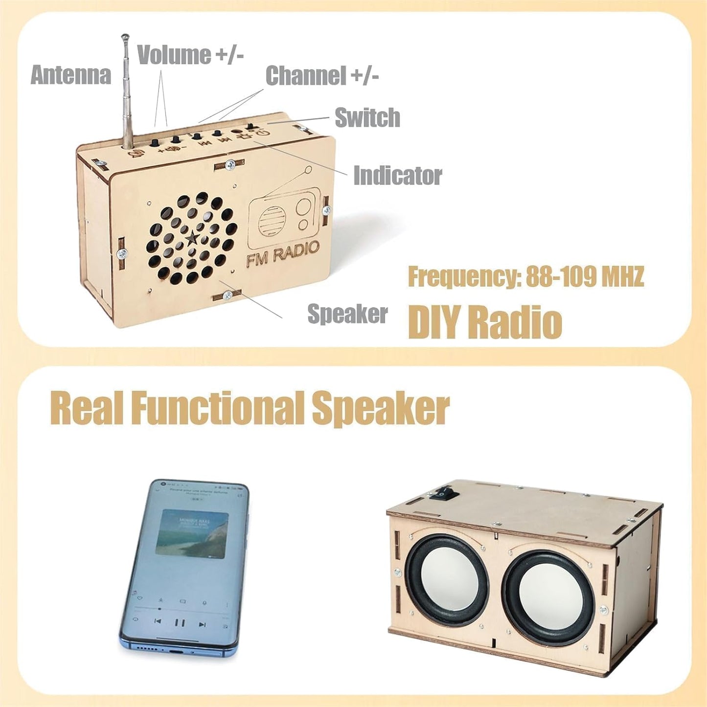 STEM Toys for Ages 8-13 Stocking Stuffers Teen Gifts for 9 10 11 12 14 15 Year Old Boys Girls Kids Science Engineering Kit Circuit DIY Electronics Project Building Speaker Radio Summer Camp Activities