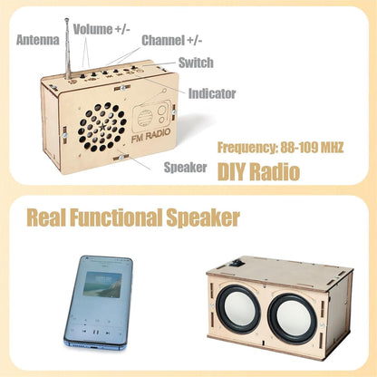 STEM Toys for Ages 8-13 Stocking Stuffers Teen Gifts for 9 10 11 12 14 15 Year Old Boys Girls Kids Science Engineering Kit Circuit DIY Electronics Project Building Speaker Radio Summer Camp Activities