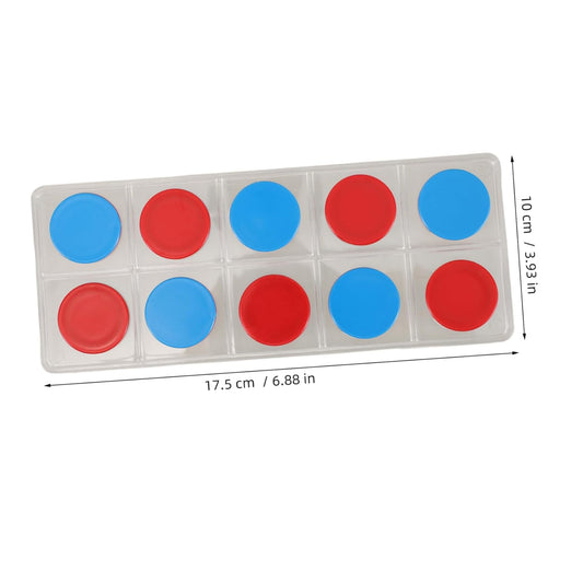 HOMSFOU 50pcs Dual Color Counting Chips for Math Manipulatives for Addition Subtraction Practice Versatile Classroom Tokens for Fun Learning Activities Kindergarten