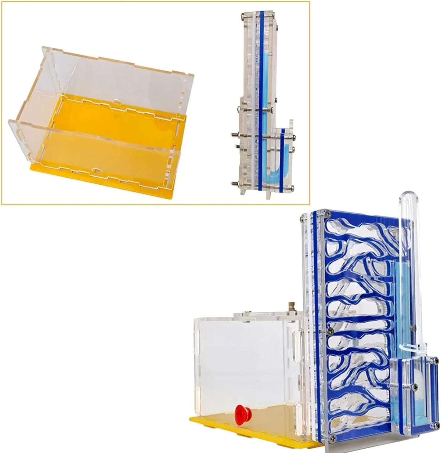 ANT Housing Nest Habitat Transparent Acrylic with Feeder ANT Farm Display Box for Gift Lovers Birthday Decor Children's Day- Yellow