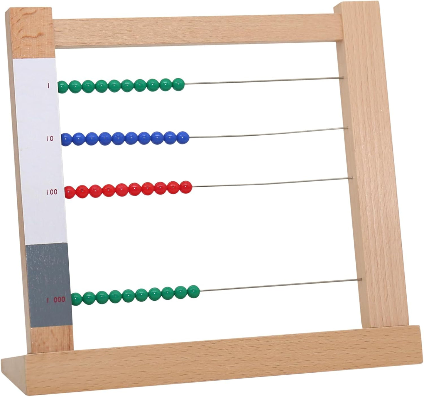 MONTESSORI OUTLET Wooden Small Bead Frame Abacus for 3 Year Old Boys Girls Kids Toddlers Math, Educational Counting Toy,Mathematics Toy Beads Game for Preschool and Homeschool Children