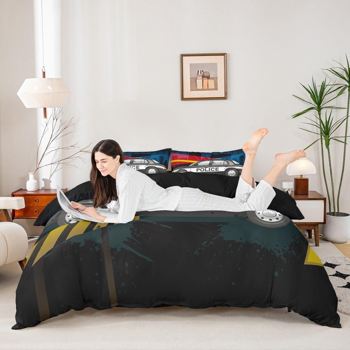 Laboratory Bedding Set Chemistry Lab Duvet Cover For Kids Teen Boys Girls Test Tube Microscope School Graffiti Comforter Cover Chemical Elements Science Theme Bedclothes 2Pcs Twin Size Gray
