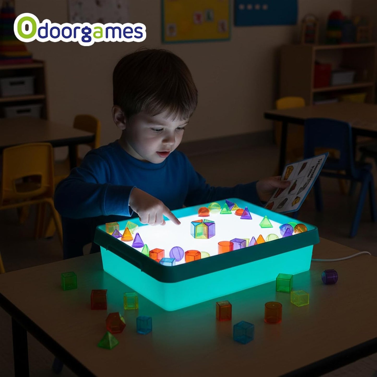 Tracing Lightbox for Kids – Shine Bright Tracing Light Box,Translucent Linking Cubes – Engaging Math Toy,Light Table Manipulatives for Early Learning and Creative Play