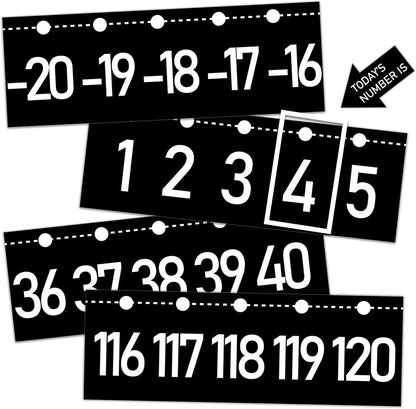 Number Line for Classroom Wall (-20 to +120) Boho Heart Shape Number Bulletin Board for Students Math Learning Boho Bulletin Border Decor Numbers Boarder Strips for Home School