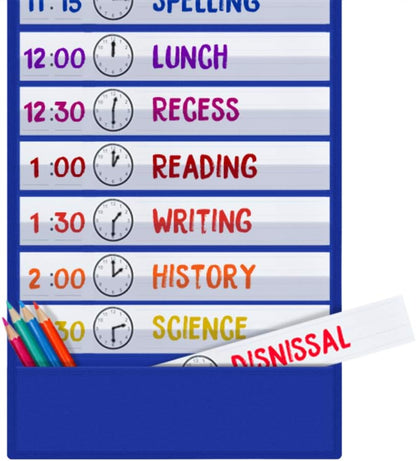 Godery Large Visual Schedule for Kids Chore Reward Chart,Bedtime Routine Chart for Toddlers,Double Side Weekly Planner Board with 109 Cards for Home School Planner,Autism Learning Materials.