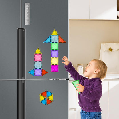 Magnetic Tiles Road Set, Magnet Tiles for Kids Ages 3-5 4-8 5-7, Magnetic Building Blocks Montessori Educational STEM Creativity Toys 3+ Year Old Boys & Girls Toddlers Kids Christmas Birthday Gifts