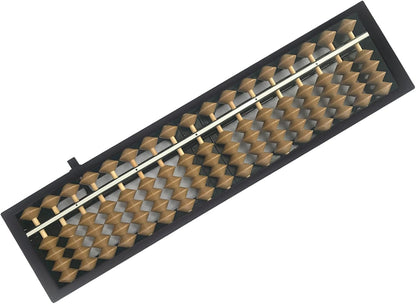 Digit Standard Abacus Soroban Professional 17 Column (10.2 inch) Math Abacus, Math Calculating Tool with Reset Button for Adults Kids (Brown)