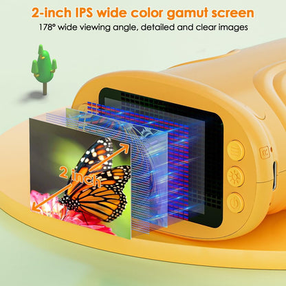 Temodu Kids Microscope 2.0" Screen 1000X Digital Microscope for Kids, Mini Pocket Handheld Microscopes for Children Birthday Festival Gift, Science Education Fun Toys for Boys Girls Ages 4-12 (Blue)