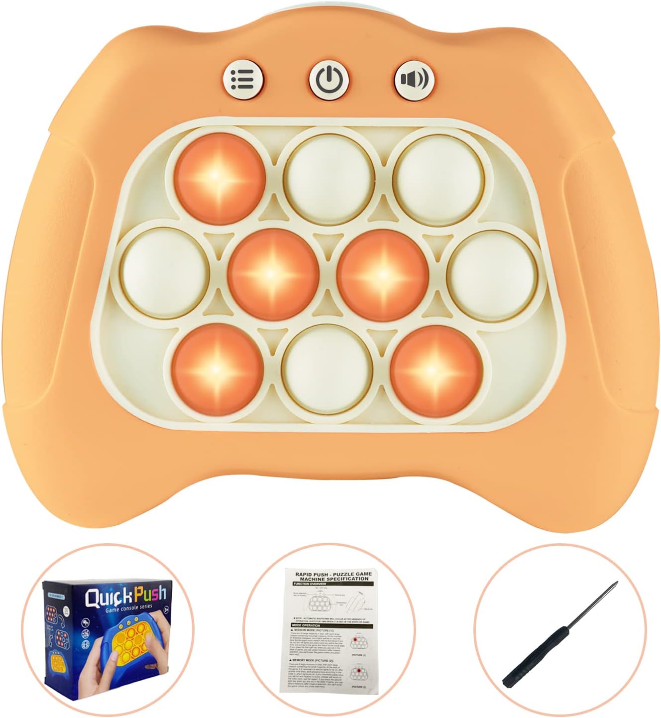Intoypad Pop The Target! Handheld Speed Push Game Machine: A Fun Multiplayer Game for Family. Sensory Fidget Toy Christmas Toys Gifts for 6 7 8 9 10 11 12 Years Old Kids Road Trip Car Games Light Blue