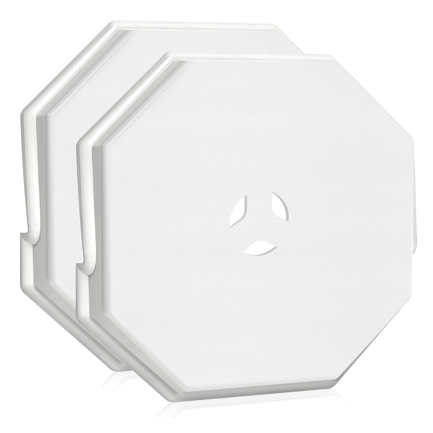 Mounting Block for Vinyl Siding, White Octagon Mounting Block for 1/2 inch Width Lap and 4 inch to 10 inch Height Siding (2 PCS)
