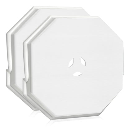 Mounting Block for Vinyl Siding, White Octagon Mounting Block for 1/2 inch Width Lap and 4 inch to 10 inch Height Siding (2 PCS)
