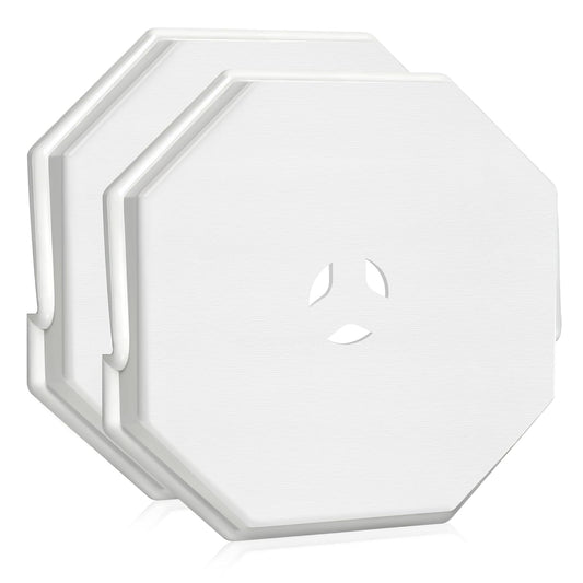 Mounting Block for Vinyl Siding, White Octagon Mounting Block for 1/2 inch Width Lap and 4 inch to 10 inch Height Siding (2 PCS)