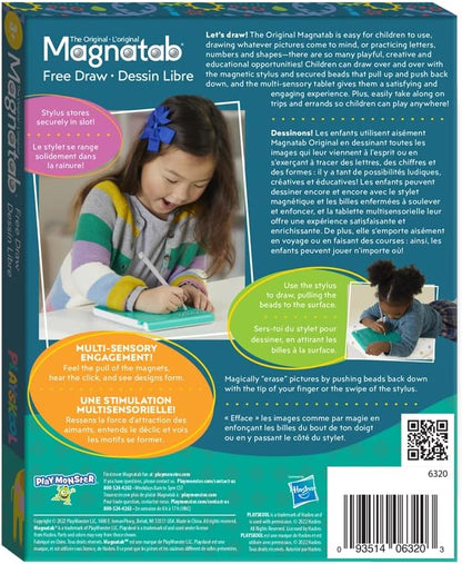Playskool Magnatab — Numbers and Shapes — Magnetic Board Toy Letter Tracing for Toddlers Learning and Sensory Drawing — for Kids Ages 3 and Up