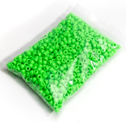 Gxueshan 1000 Pcs Acrylic Black Pony Beads 6x9mm Large Hole Pen Hair Kandi Beads Bulk for Friendship Bracelet Necklace Jewelry Making Earring Braiding Kit