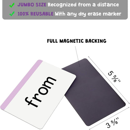 Attractivia 2nd Grade Sight Words Magnetic Flash Cards(Second Grade) - 46 Sturdy Large Dolch Cards for Literacy of Beginning Readers, Homeschool, Teachers and ESL