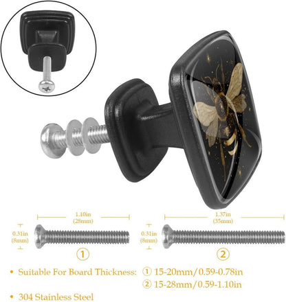 4 Pack Cabinet Knobs Drawer Pulls, 30mm Round ABS Glass Drawer Hardware Growing Purple Butterflies Cabinet Handles with Screws for Dressers Kitchens Cupboard
