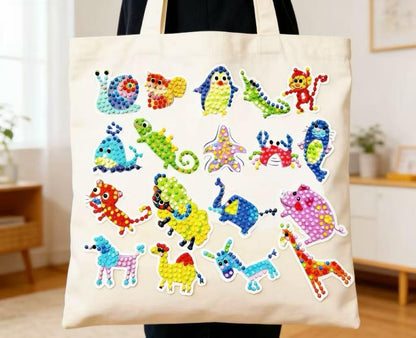 FONYANE Diamond Art for Kids & Girls & Boys,Gem Art Animal Stickers Craft Kit for Kids Ages 4-6-8-10-12,Arts & Crafts for Boys Girls Birthday Party Gift Toy