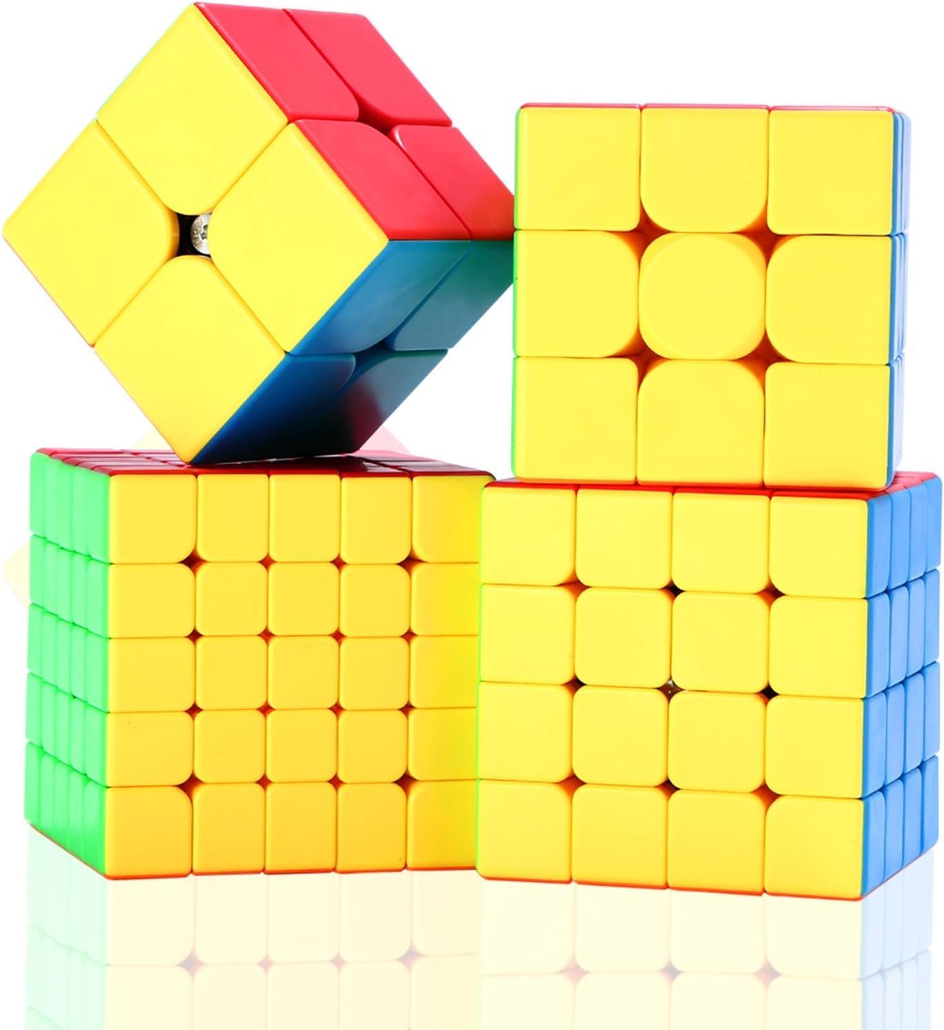 CFMOUR 20 Pack 3x3 Speed Cube Set - Stickerless Magic Cubes Bundle 3x3x3- Fast Turning Birthday Party Easter Valentines Day Gifts Puzzle Game Brain Toy for Kids and Adult