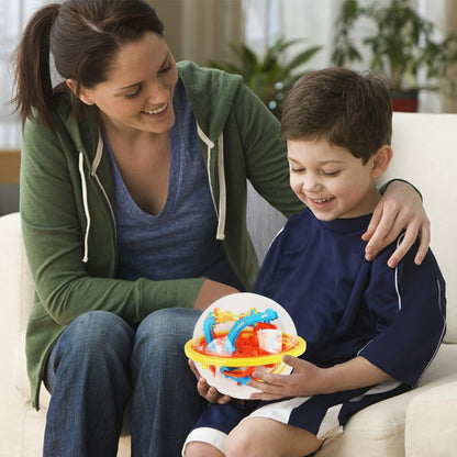 3D Maze Ball, Brain Teaser Puzzle Ball Interactive Maze Sphere Game (11cm,4.3’’) with 88 Obstacles Labyrinth Puzzle Ball for Kids Education Toys
