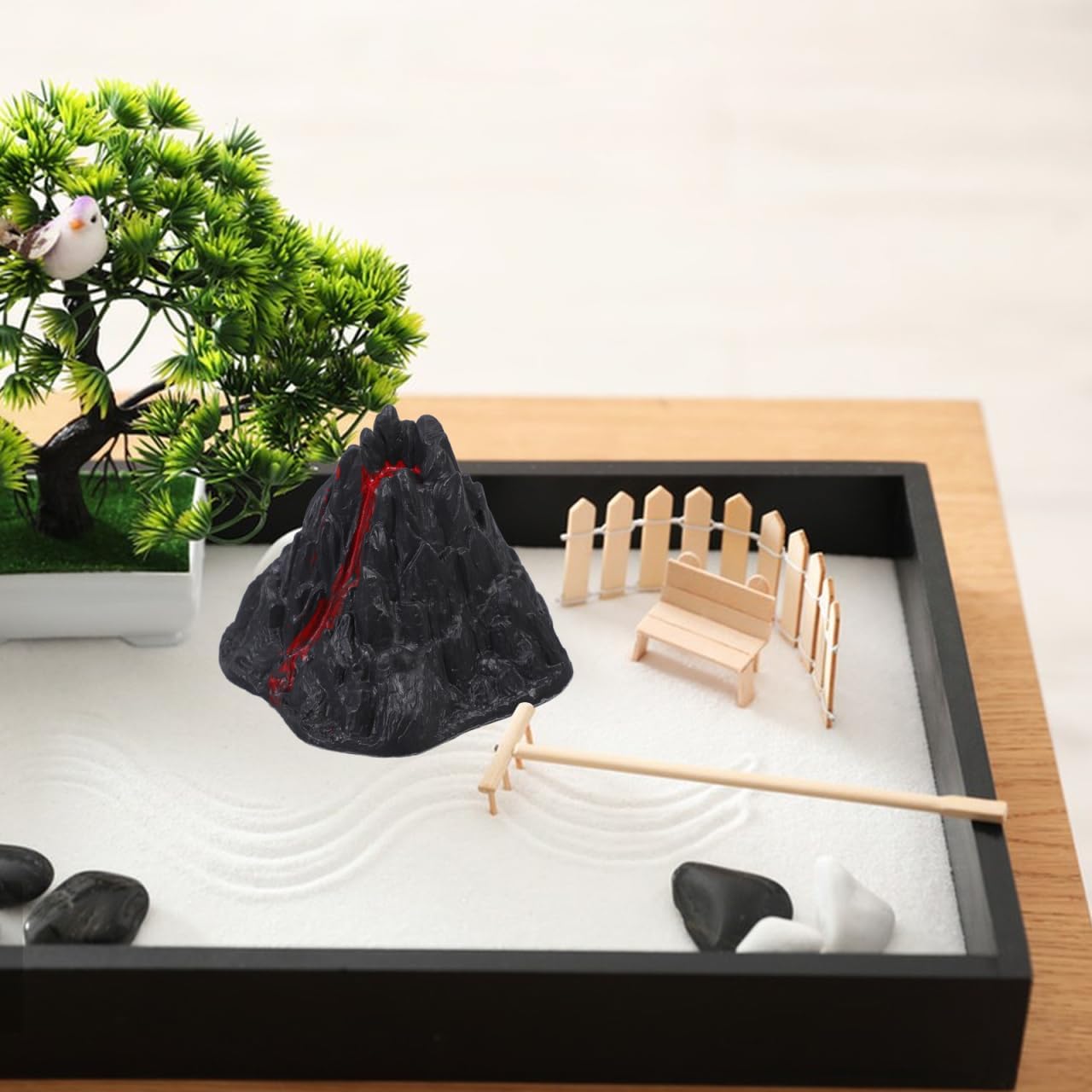 Garneck 10Pcs Simulation Volcano Toy Model - 3.14 Inch Realistic Mini Plastic Volcano Model Dinosaur World Scene Figurine Ornament for Science Experiments Fish Tank Aquarium Fairy Garden Landscape De