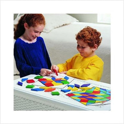 Learning Resources Parquetry Blocks & 20 Pattern Cards, 53 Piece Set, Ages 4+