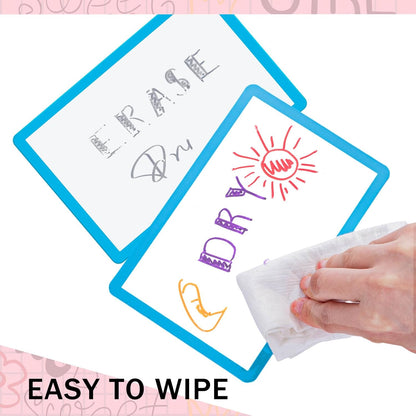 Harloon 100 Pcs Dry Erase Index Cards 3 x 5 Inch Laminated Reusable Dry Erase Note Cards Sheets for Office to Do List(White)
