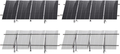 ECO-WORTHY Upgraded Solar Ground Mount Adjustable Multi-Pieces Solar Panel Mounting Brackets Kit System for 4pcs 200W/3pcs 300W/2pcs 400W Solar Panels for Ground,Open Space, Cabins and Backyard Sheds