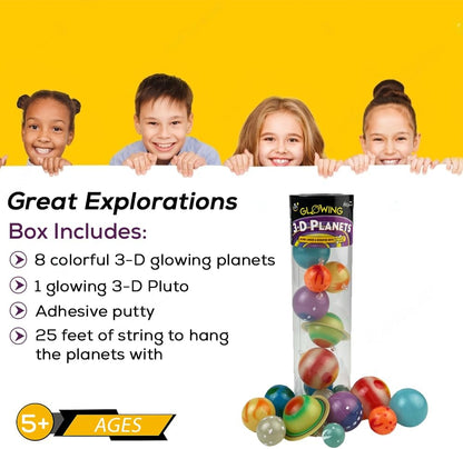 Great Explorations, 3D Glow in the Dark Planets in a Tube, Ages 5 and Up