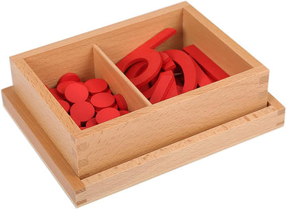 Montessori Math Materials Numeral and Counters Preschool Early Learning Toys for Kids